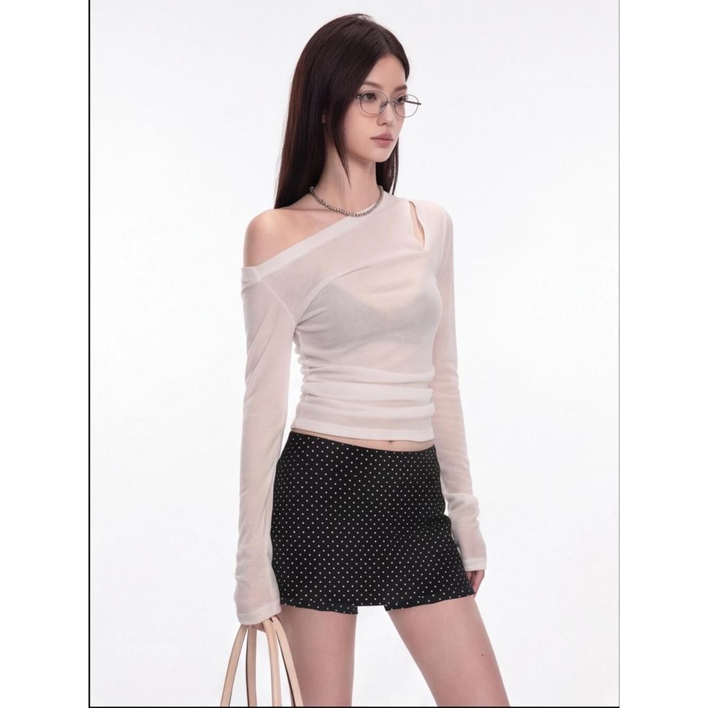 Chân Váy Chữ A Chấm Bi & Trơn - Kèm Quần Bảo Hộ - Cao Cấp - THE L STUDIOS | BigBuy360 - bigbuy360.vn