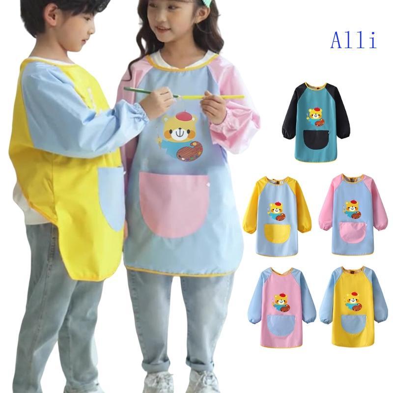 Baby Bib Waterproof Baby Feeding Smock Kids Painting Apron Coat Easy to Clean