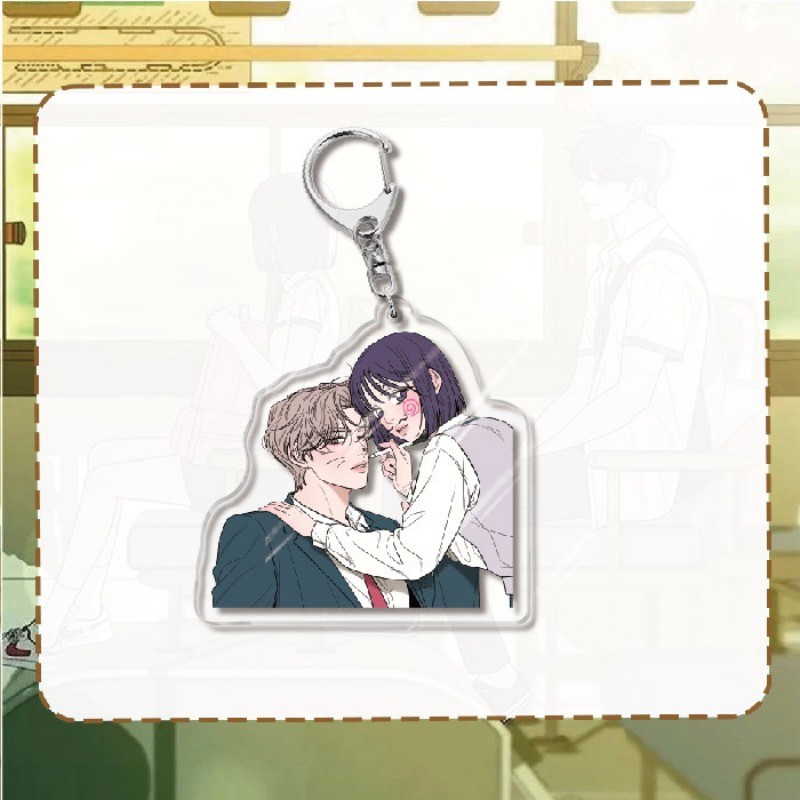Cartoon Anime Cartoon Character Pure Acrylic Keychain Bag Charms Cartoon Accessories Pendant Fans Gi