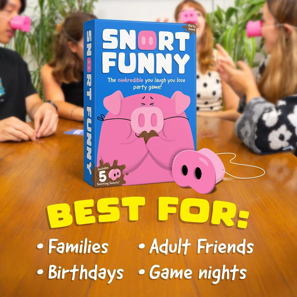 Snort Funny – The Oinkcredible You Laugh You Lose Party Game | Family Games for Kids and Adults