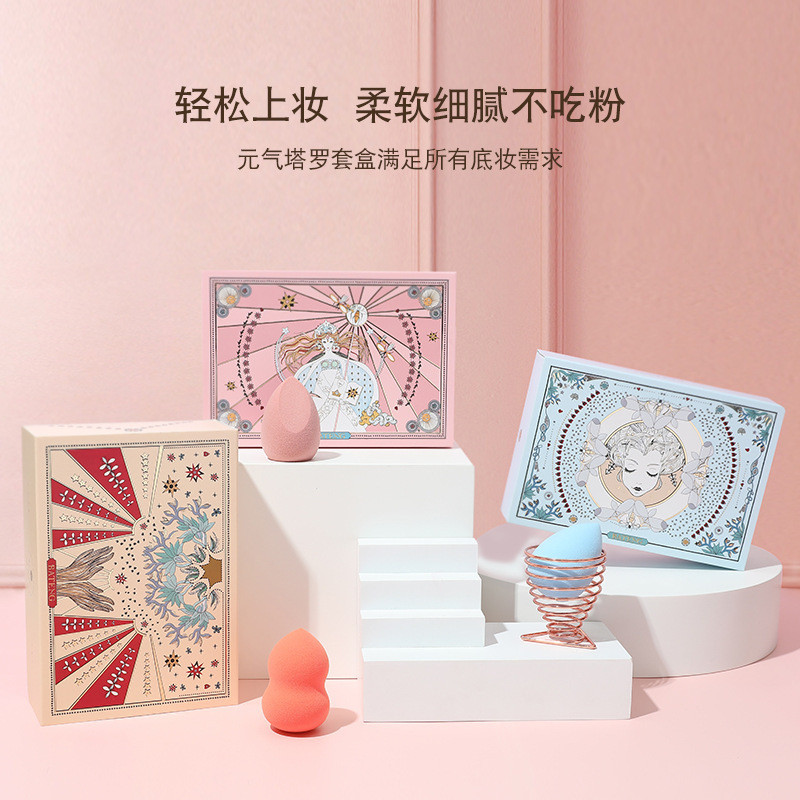 Xuyên Biên Giới Tarot Beauty Egg Do Not Eat Puff Set Photo Studio Sponge Air Cushion Ướt Khô Kép Tra