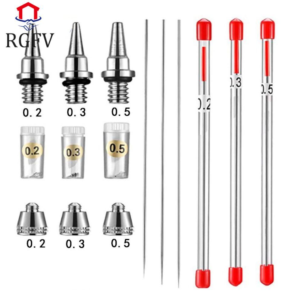 RGFV Airbrush Vòi Phun Kim Vòi Phun Phun Sơn Dụng Cụ Phun Phụ Kiện Nắp Bàn Chải Không Khí Cho Airbru