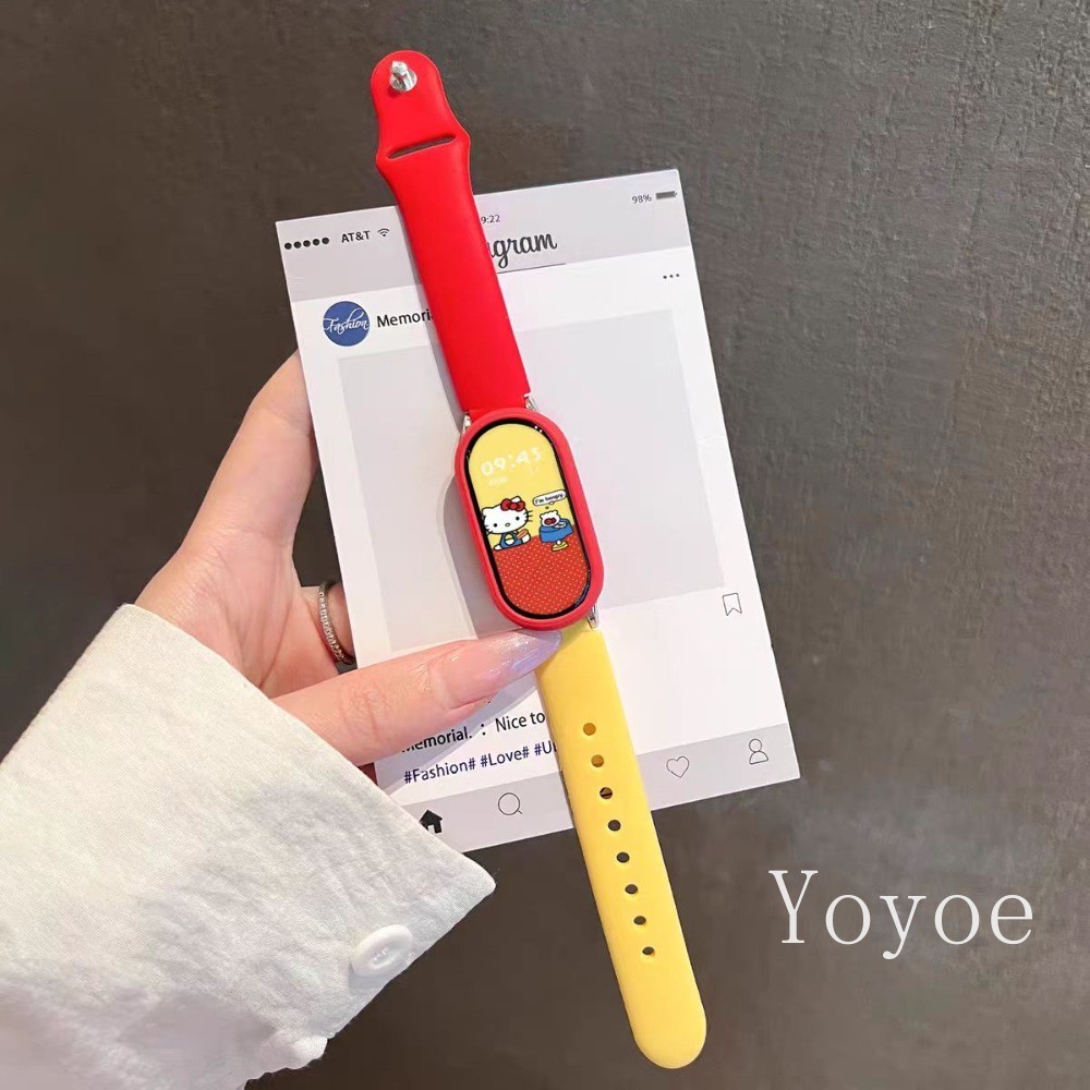 Dây đeo silicon cho Xiaomi Mi Band 10 9 8 NFC Vòng đeo tay có thể thay thế cho Mi Band 10 Phiên bản 