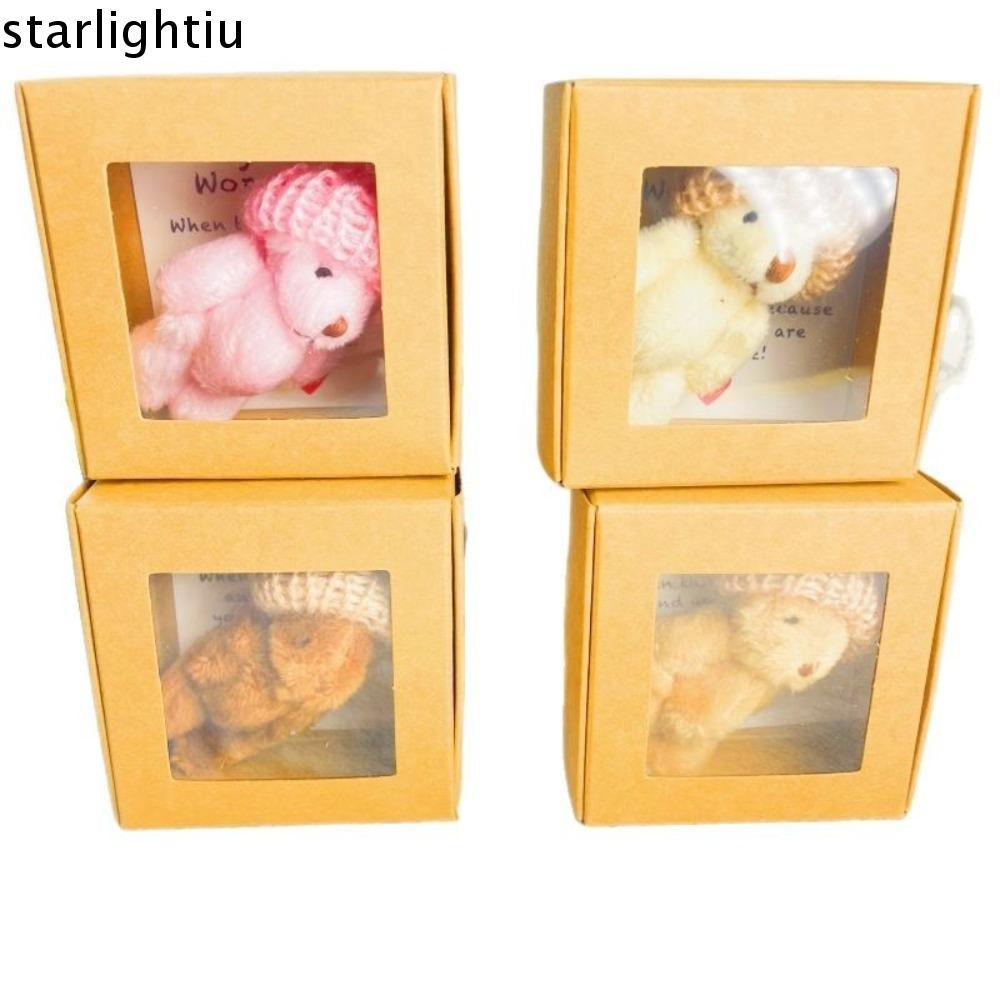 ONES Quà tặng gấu bông sang trọng, Quà tặng hộp gấu bông mini cỡ nhỏ sang trọng, trong hộp Động vật 