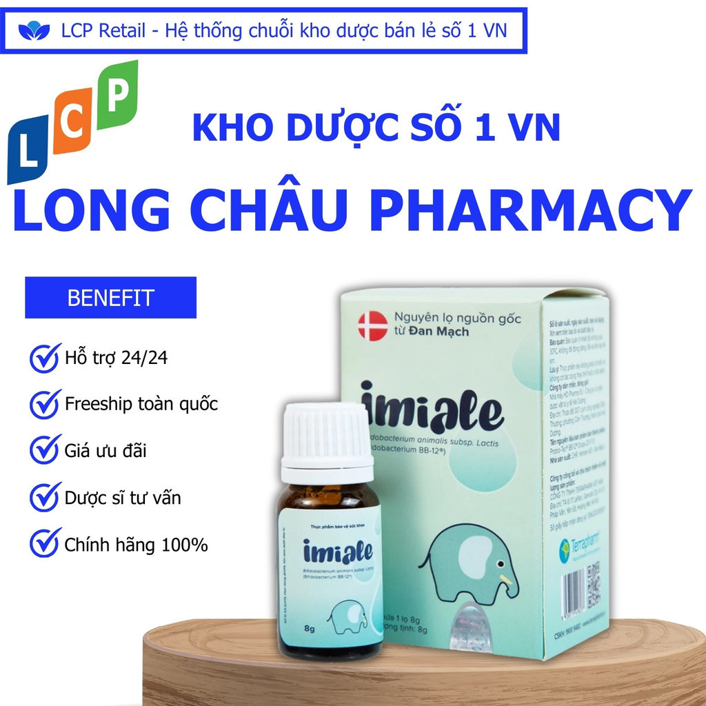 Dung dịch Imiale CHR Hansen A/S bổ sung lợi khuẩn, hỗ trợ cải thiện hệ vi sinh đường ruột (8g)