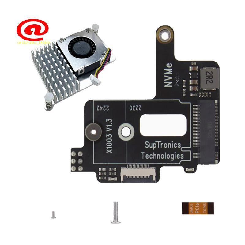 X1003 PCIE Mở Rộng Có Quạt Cho 5 PCIe Sang M.2 NVMe SSD Mở Rộng Ban Cho 2242 2230 NVME SSD