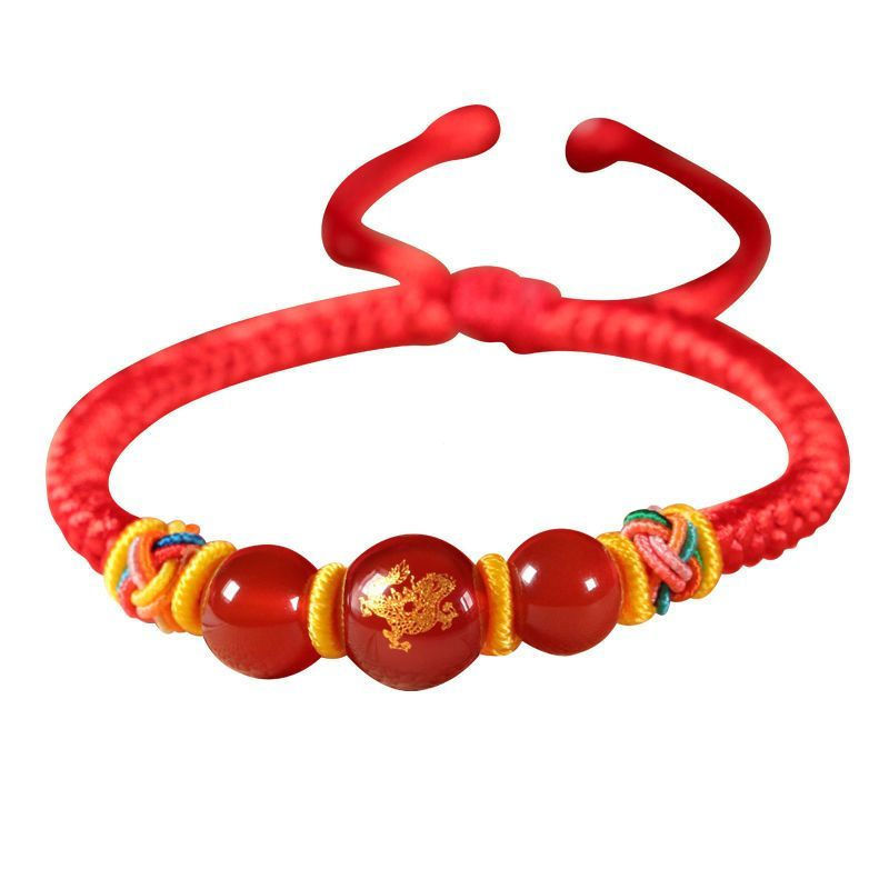 TB Spot Goods#Handmade Woven Red String Bracelet for Men and Women, Zodiac Rabbit Year of Birth Brac