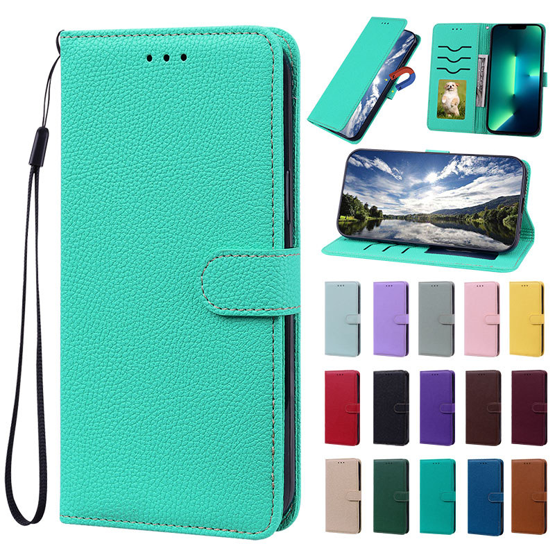 Ốp Điện Thoại Màu Kẹo Cho OPPO A5X A6X A5 A6 Pro Ví Da Flip Case Có Hộp Đựng Thẻ