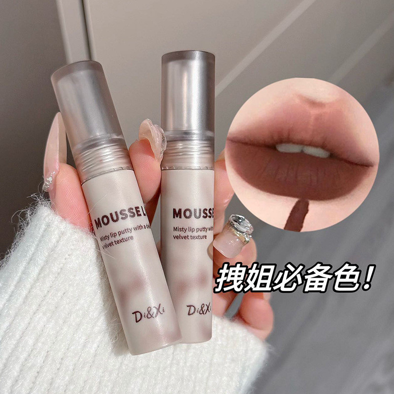 DIXI Soft Mist Mousse Lip Clay Matte Matte White Hold Makeup Lip Clay Lipstick Nhà sản xuất trang đi