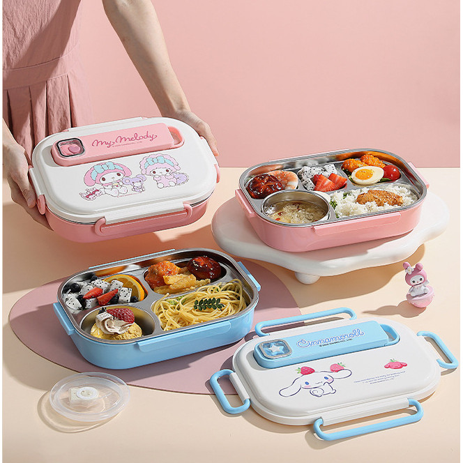 Hoạt Hình Hoạt Hình Thép Không Gỉ Lót Hộp Cơm Trưa Cách Nhiệt Sinh Viên Chuyên Dụng Nhân Viên Văn Ph