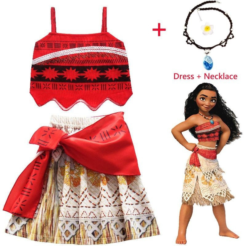 Moana cosplay trang phục Quần áo trẻ em moana trang phục cosplay PEJ8