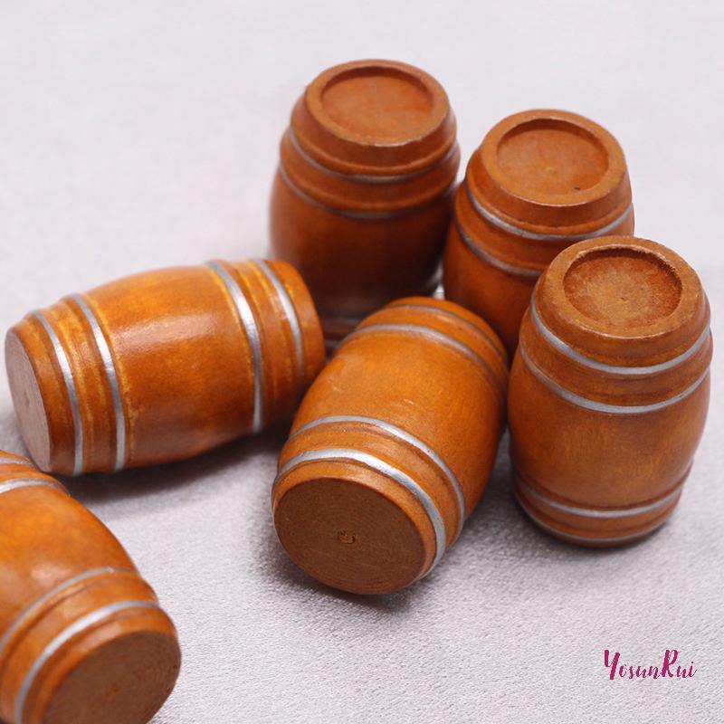 YosunRui] Rượu Vang Đỏ Bằng Gỗ Thu Nhỏ Bia Vỏ Bia Bia Keg Cho Búp Bê Trang Trí Nhà MỚI