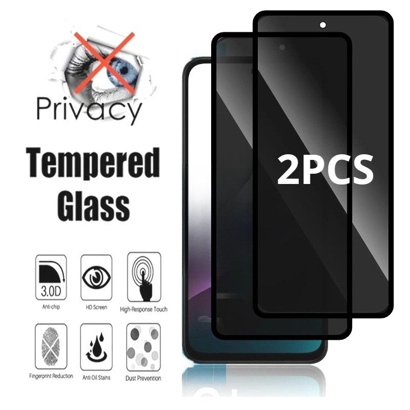 1-2 Chiếc Kính Cường Lực Cho HTC Wildfire X E5 E3 lite Plus Chống Gián Điệp Riêng Tư Cạnh Đen Bảo Vệ