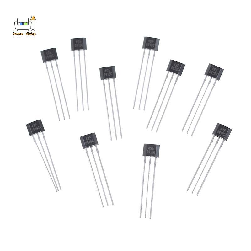 [Onw] 10 chiếc Cảm biến Hall element 49E OH49E SS49E Cảm biến tuyến tính Hall [th]
