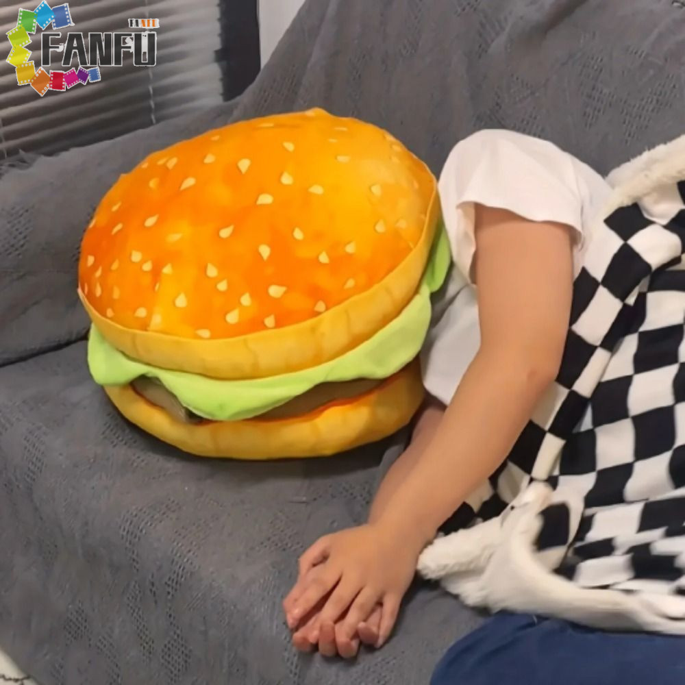 FANFUZOUZU Gối Burger Thực Tế, Burger Thực Tế Mô Phỏng Burger Burger Cheeseburger Gối, Đồ Chơi Sang 