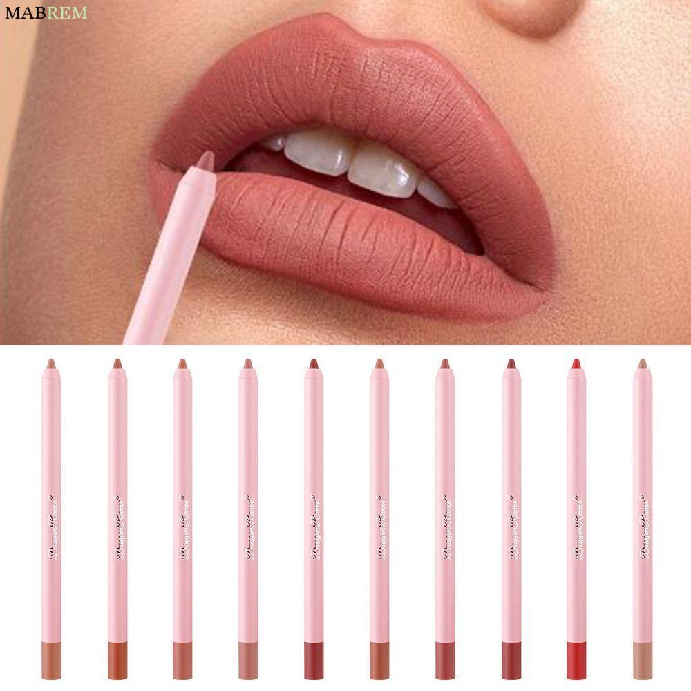MABREM Lip Liner, Matte Natural Outline Lip Contour Line Lipliner Pencil, Velvet Lip Liner Pencil