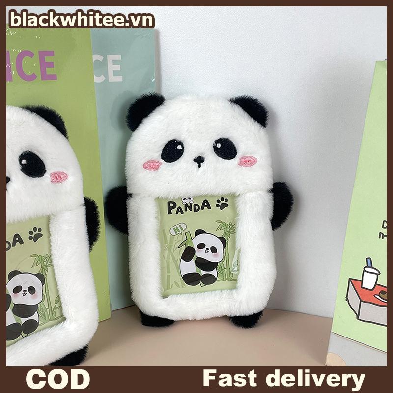 BWHTE Kawaii Phim Hoạt Hình Gấu Trúc Photocard Giá Đỡ Sang Trọng Dễ Thương Giá Đỡ Thẻ Học Sinh Kpop 