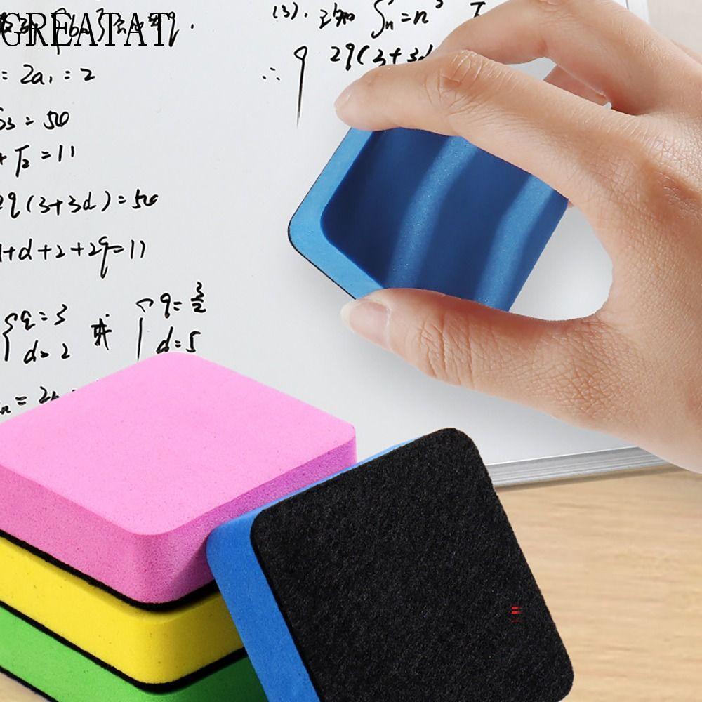 GREAT Whiteboard Dry Eraser, Tẩy Bảng Trắng Vuông Nhiều Màu, Hoạt Hình Marker Cleaner Văn Phòng Trườ