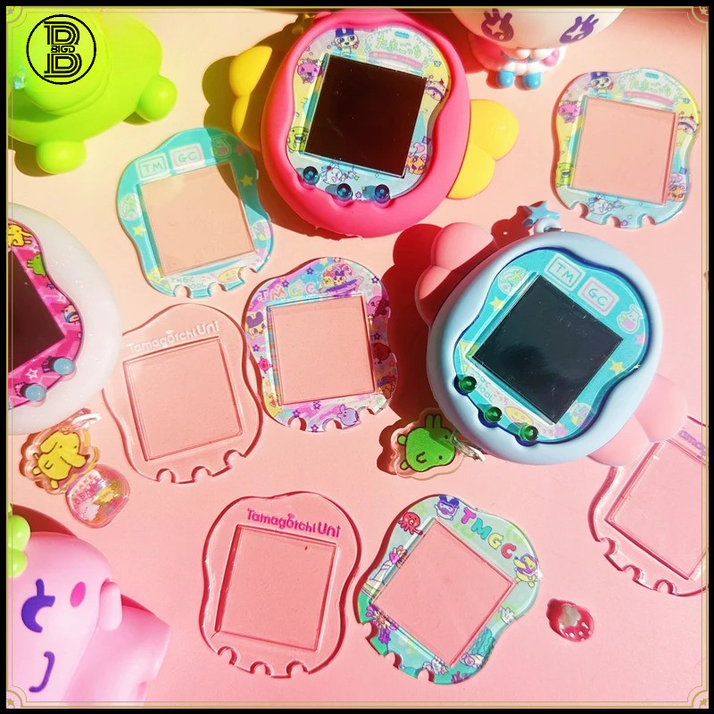 Dành cho Tamagotchi Uni Tấm thay thế trong suốt Tấm mặt in hình có Logo Vỏ bảo vệ