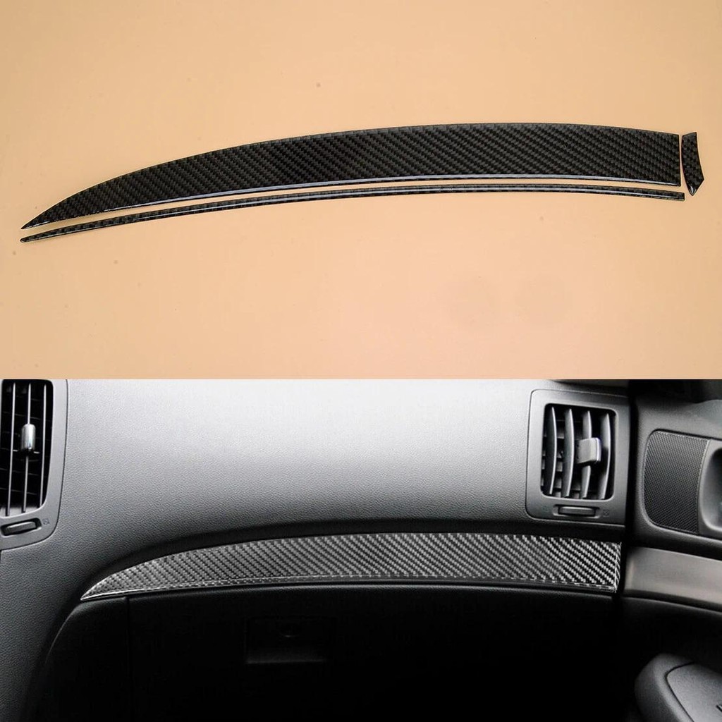 Đen Sợi Carbon Bảng Điều Khiển Miếng Dán Viền Bao Hành Khách Bên Phù Hợp Cho Infiniti G37 Sedan 2010