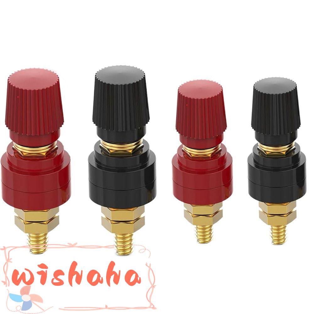 WISHAHA Post Terminal Blocks, Brass M6 M8 Binding Post Terminal, Thiết bị điện Red Black Post Connec