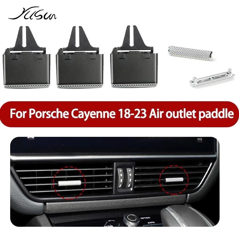 Dành Cho Porsche 9Y0 Cayenne 2018-2023 Đa Năng A / C Lỗ Thông Khí Mái Chèo Kẹp Ổ Cắm Không Khí Mái C