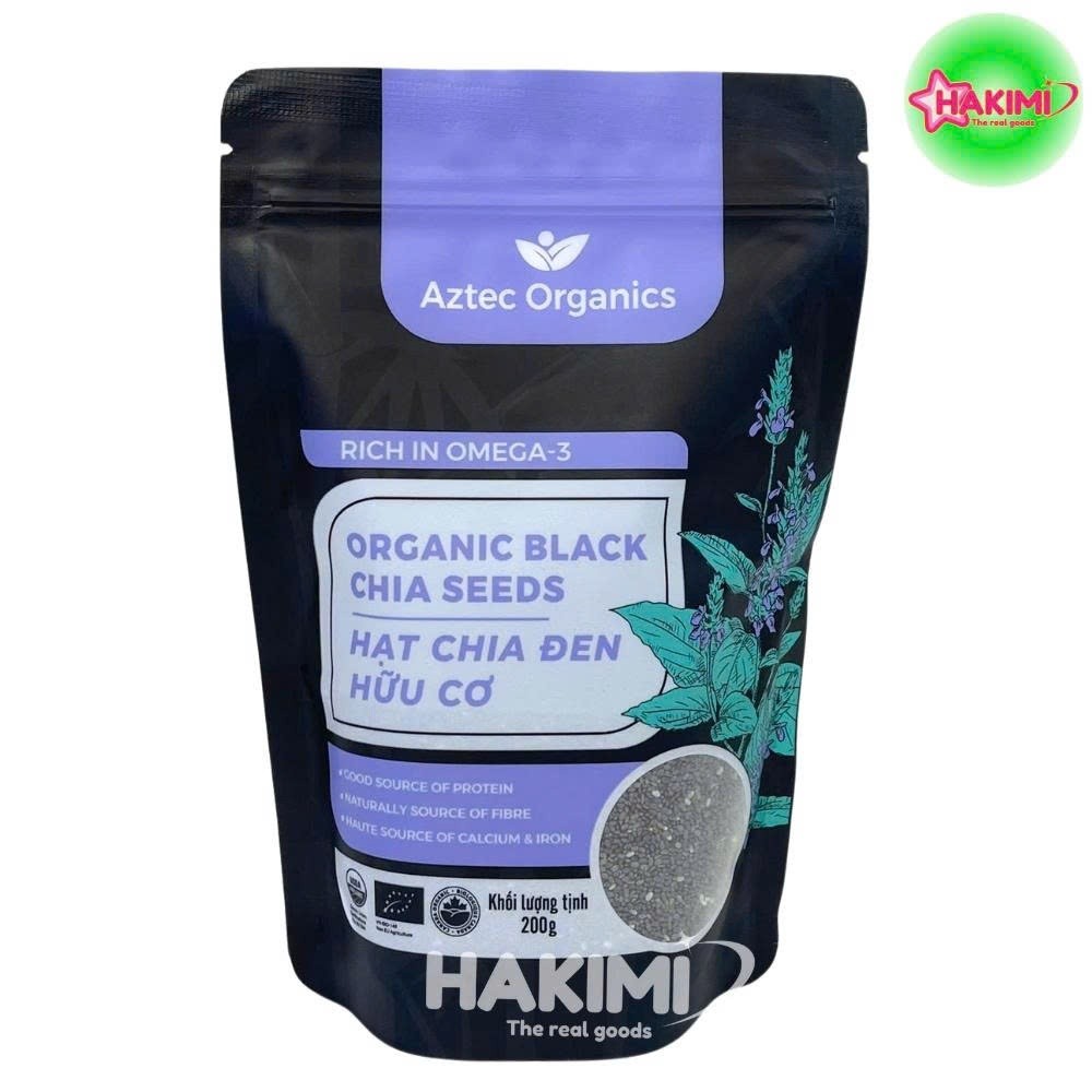Hạt Chia Đen Hữu Cơ AZTEC ORGANICS - Organic Black Chia Seeds 200g