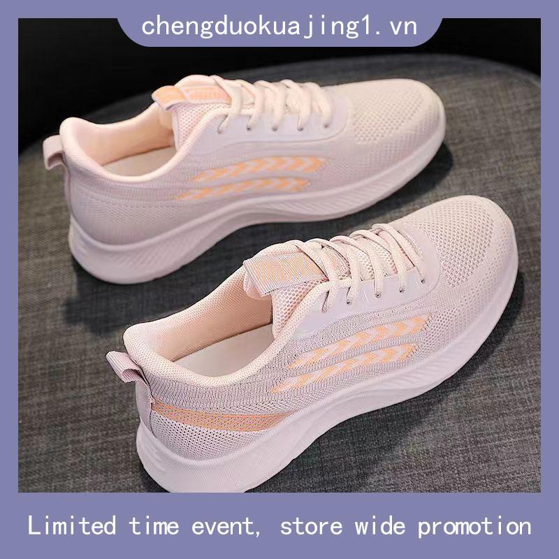 bitis hunter Bitis Giày nữ 2024 giày thường mẫu mới mùa xuân và mùa hè giày chạy bộ nhẹ nhàng đế mềm