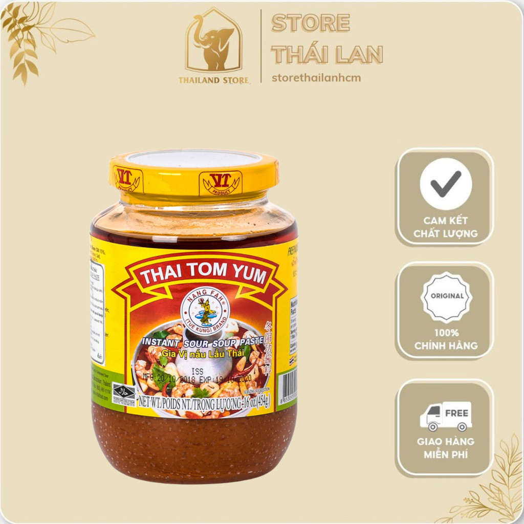 [HŨ 454gr] Gia Vị Lẩu Thái Tom Yum Chính Hiệu – Tom Yum Paste Chuẩn Vị Thái Lan