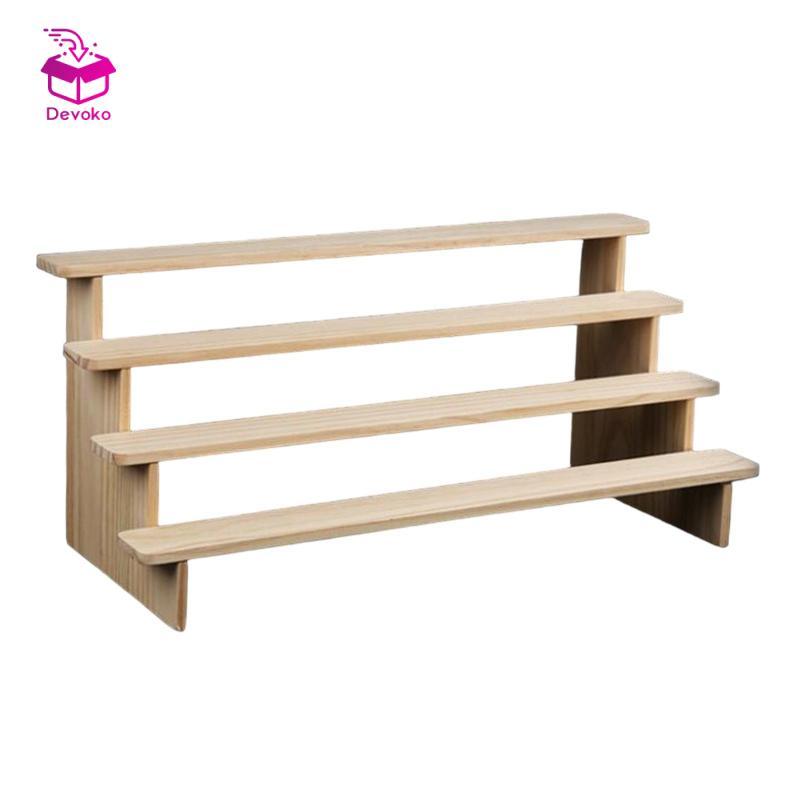 Màn hình bằng gỗ Riser Stand Spice Rack Organizer cho Perfume Craft Figurine