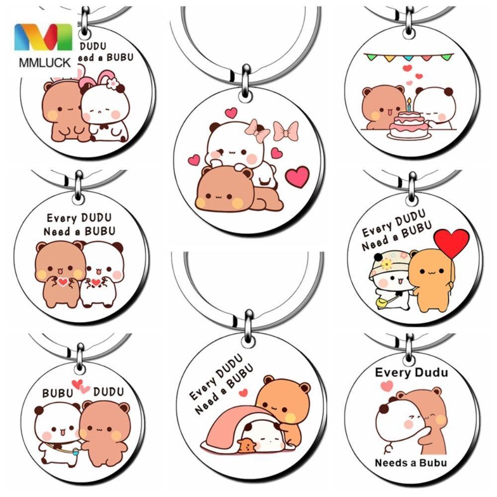 MMLUCK Bubu Dudu Móc Chìa Khóa, Mỗi Dudu Nhu Cầu Mặt Dây Chuyền Bubu Dudu Inox Bubu, Quà Tặng Trang 