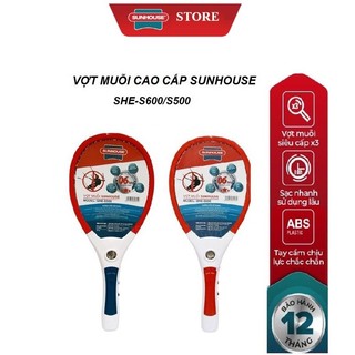 Vợt Muỗi Sunhouse SHE-S500/SHE-S600/SHE-EECVM17/ SHE-EECVM18  Pin Lithium bền bỉ