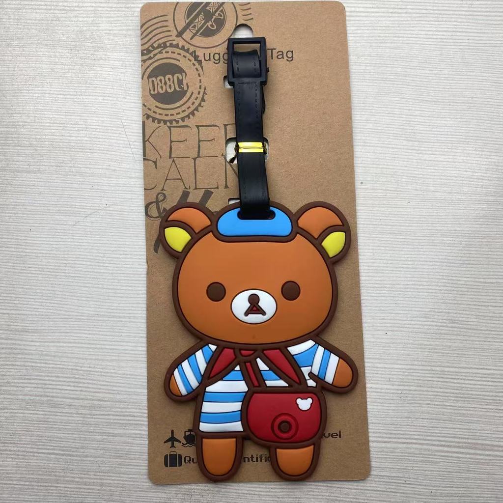 CKSL Travel Essential Boarding Pass Rilakkuma Túi đeo vai gấu dễ thương Thẻ hành lý gấu