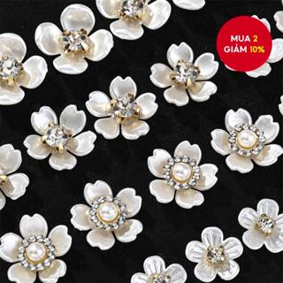 40 Chiếc Cánh Hoa Ngọc Trai Hạt DIY Trang Sức Làm Bông Tai Vòng Cổ Phụ Kiện Tóc