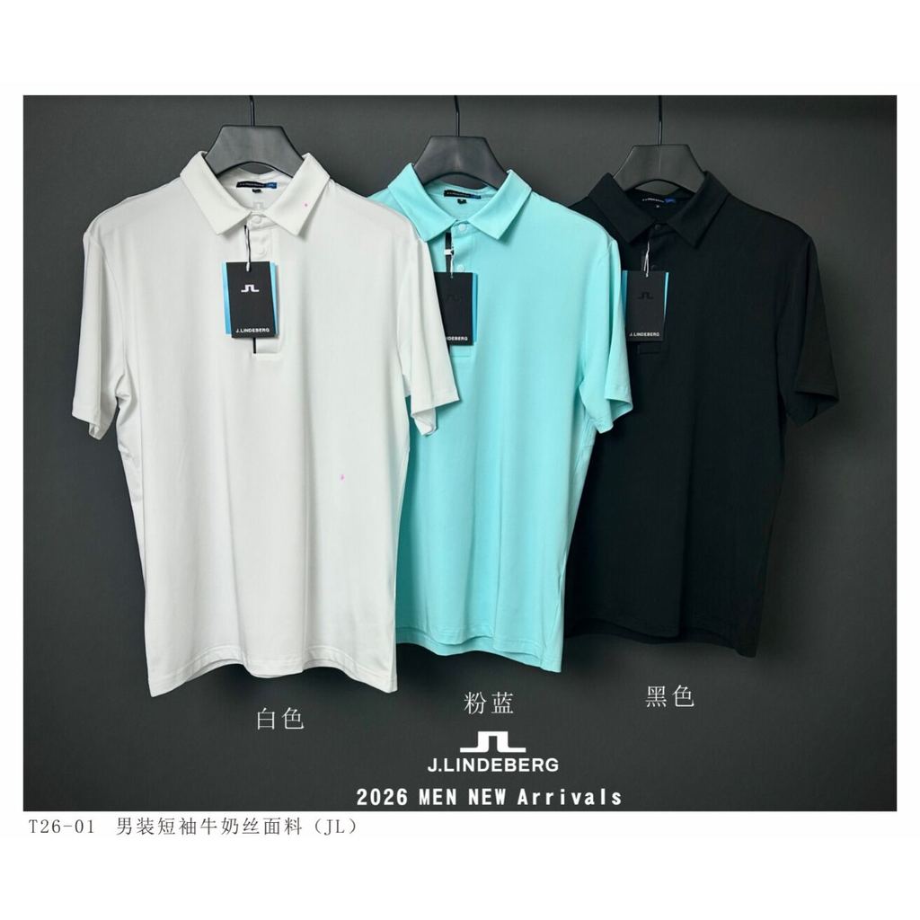 J.Lindeberg Áo Polo Golf Tay Ngắn Nam - Thoải Mại và Nhanh Khô