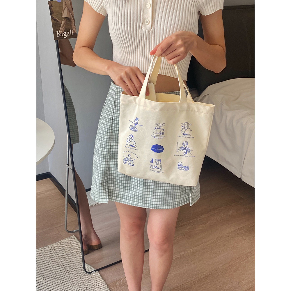 Bufan Haohao Túi Xách Sinh Viên Mang Sách Học Phí Văn Học Túi Vải Nữ Công Sở Đi Làm Thời Trang Đi Ch