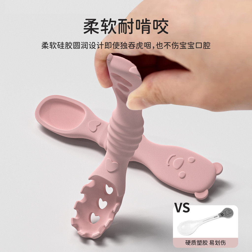 Muỗng Liếm Cho Bé Học Ăn Mì Thìa Huấn Luyện Bổ Sung Bộ Đồ Ăn Cấp Thực Phẩm Cho Trẻ Sơ Sinh Trẻ Sơ Si
