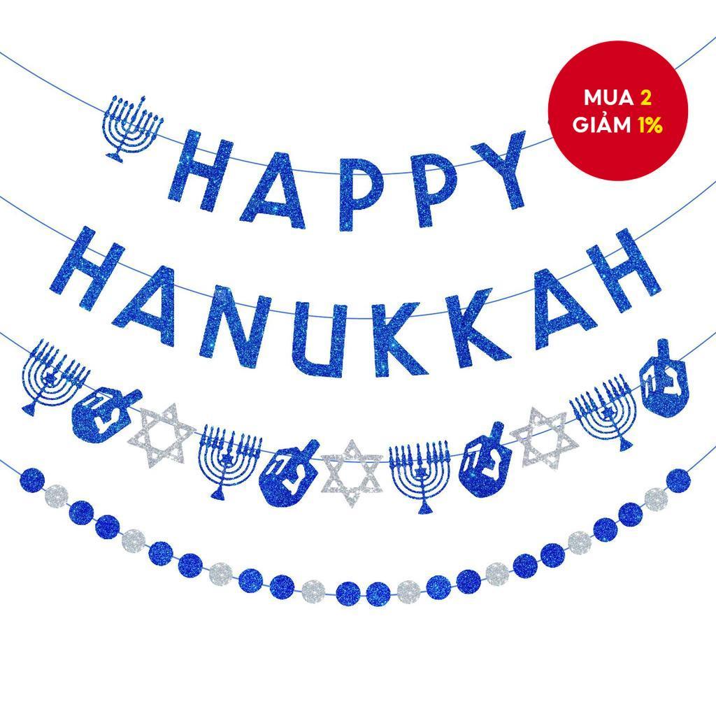 Garland Glitter Đồ dùng Banner cho Tiệc Hanukkah