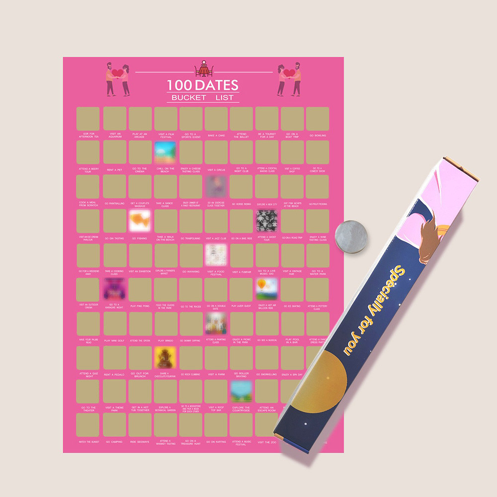 Funny Scratch-Off Poster For Couples Date Night Scratchable Poster For Couples Games