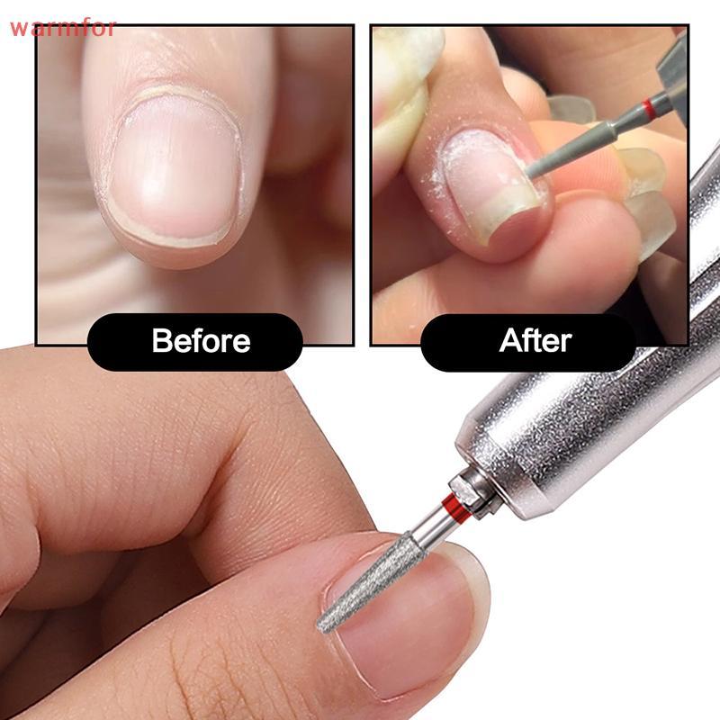 (warmfor) Sharp Cone Cuticle Clean Nail Drill Bit Carbide Bit để tẩy sơn Gel Dụng cụ làm móng tay ch