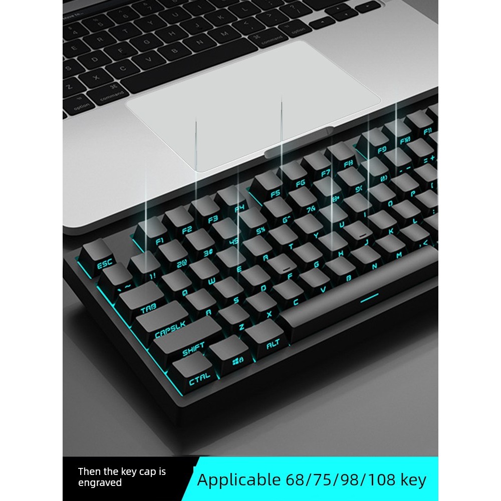 Bàn phím cơ khắc màu đen Rs7 98 / 108