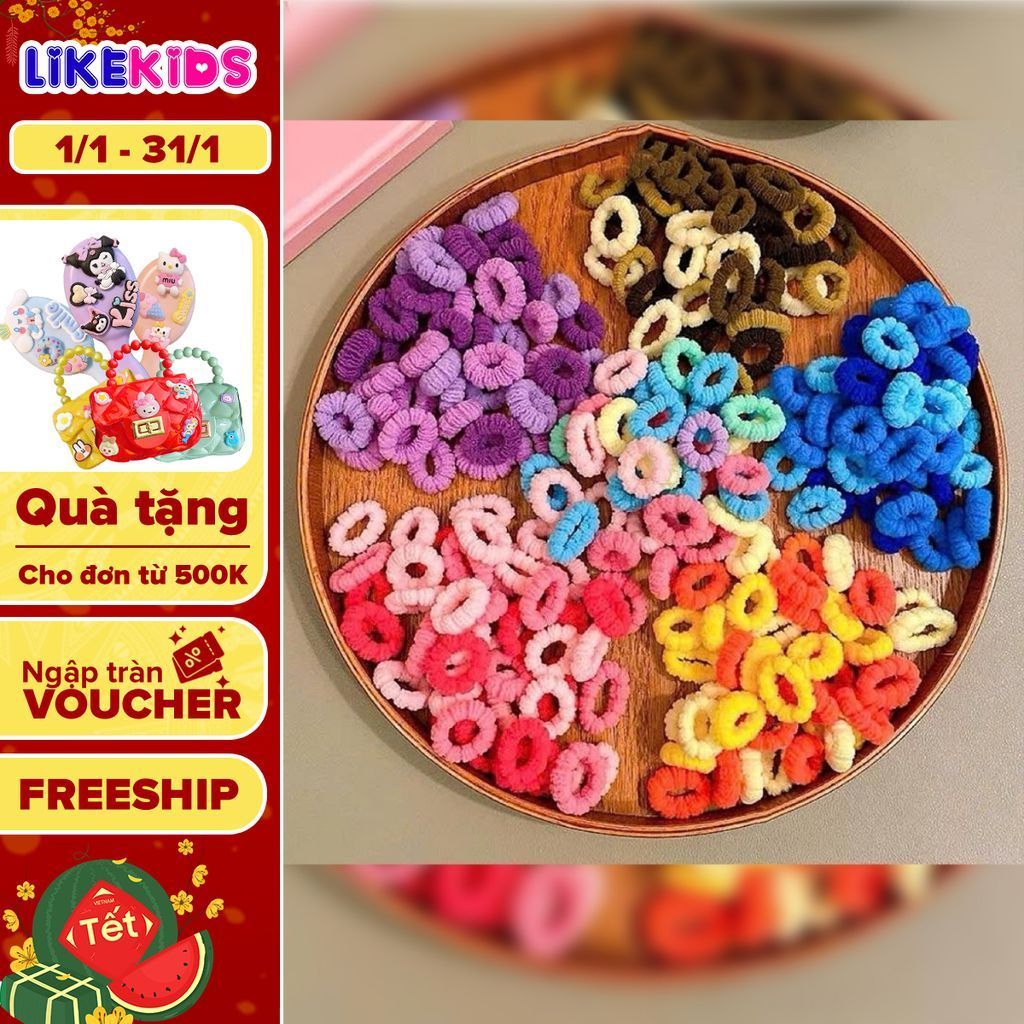 THUN CỘT nhiều màu cho bé gái - LikeKids