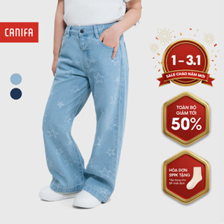  Quần jeans bé gái CANIFA chất liệu cotton in hoạ tiết hoa nhí 1BJ25C004 