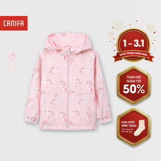  Áo khoác gió bé gái CANIFA dài tay có mũ in hoạ tiết 1OT25W001 