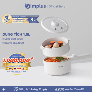 Simplus Nồi Lẩu Điện Đa Năng Dung tích 2L/1.5L DZGH009/002 - Bảo Hành 1 Năm 1 Đổi 1