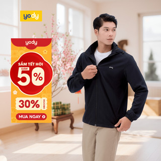   Áo khoác gió nam 4c plus dáng suông YODY cản gió cản bụi co giãn 4 chiều MCWC25F024 