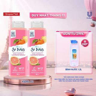  Combo 2 Sữa tắm St.ives Cam Chanh  450ml  