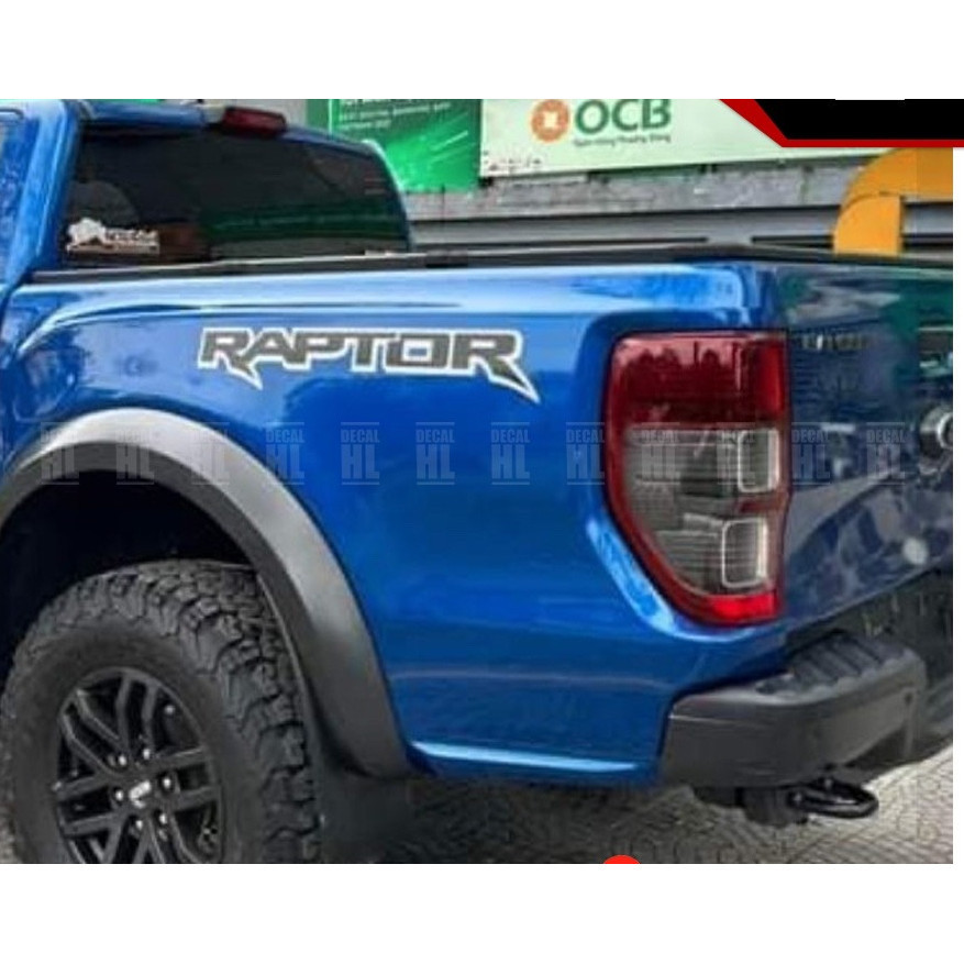 Tem chữ RAPTOR dán xe Ranger. Tem chữ Raptor dán đuôi xe ford ranger