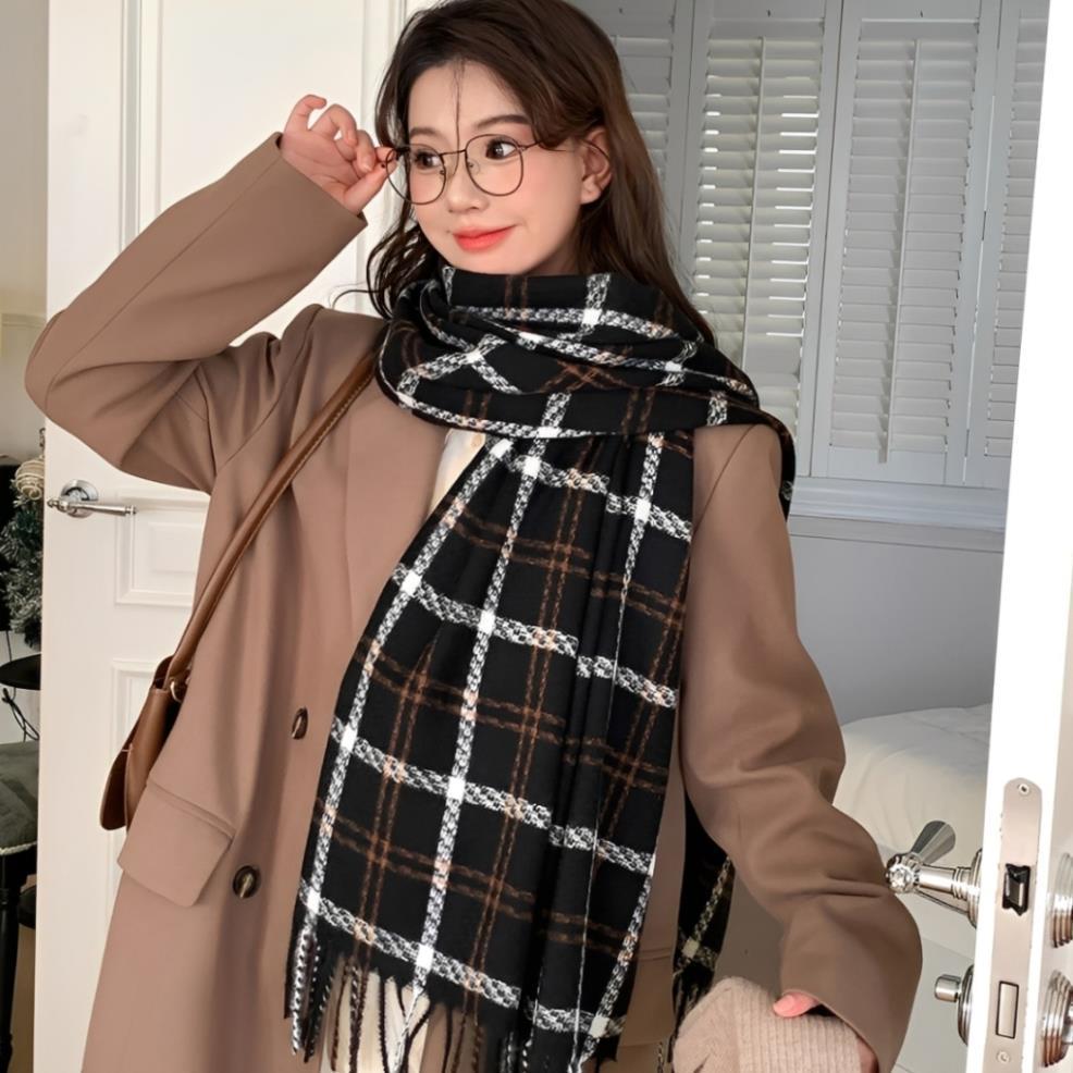( Mẫu Mới ) Khăn Quàng Cổ Tua Rua Phong Cách Hàn Quốc, Khăn Len Choàng Cổ Nam Nữ Mềm Mịn, Giữ Ấm Mùa