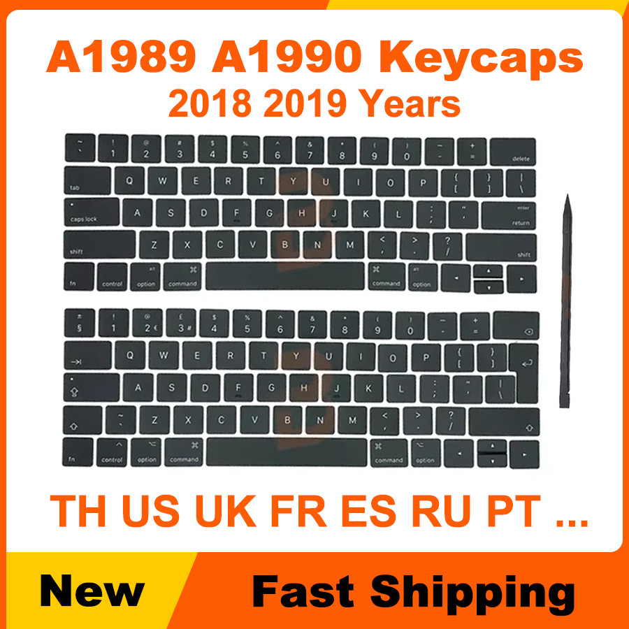 Mới A1989 Kecaps Chìa Khóa Cho Macbook Pro Retina 13 "15" A1989 A1990 Key Cap US UK Pháp Nga Tây Ban